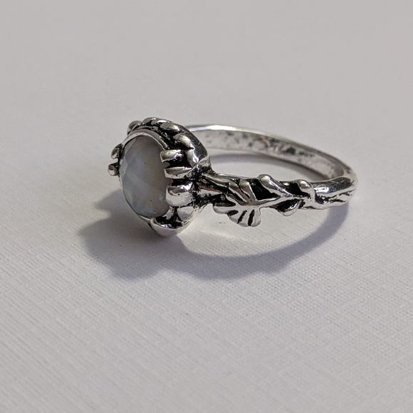 Rainbow Opal Leaves and Vines Ring - Picture 4 of 4